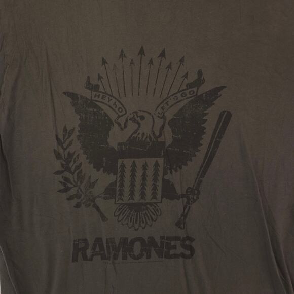 Ramones Band Crew Neck Short Sleeve Graphic T Shirt Mens Size Large L Gray - Picture 4 of 9